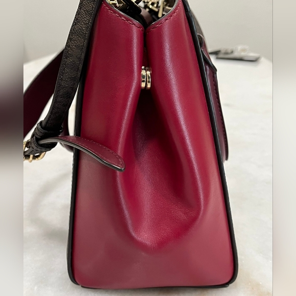 Michael Kors Brooklyn Red and Brown Tote Bag - Picture 6 of 6